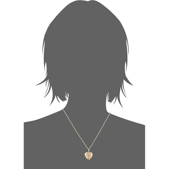 14k Engraved Flowers Heart Locket Necklace for Women Vintage Gold Jewelry - Picture 3 of 4